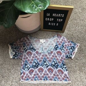 LA Hearts Crop Top. Size Small.